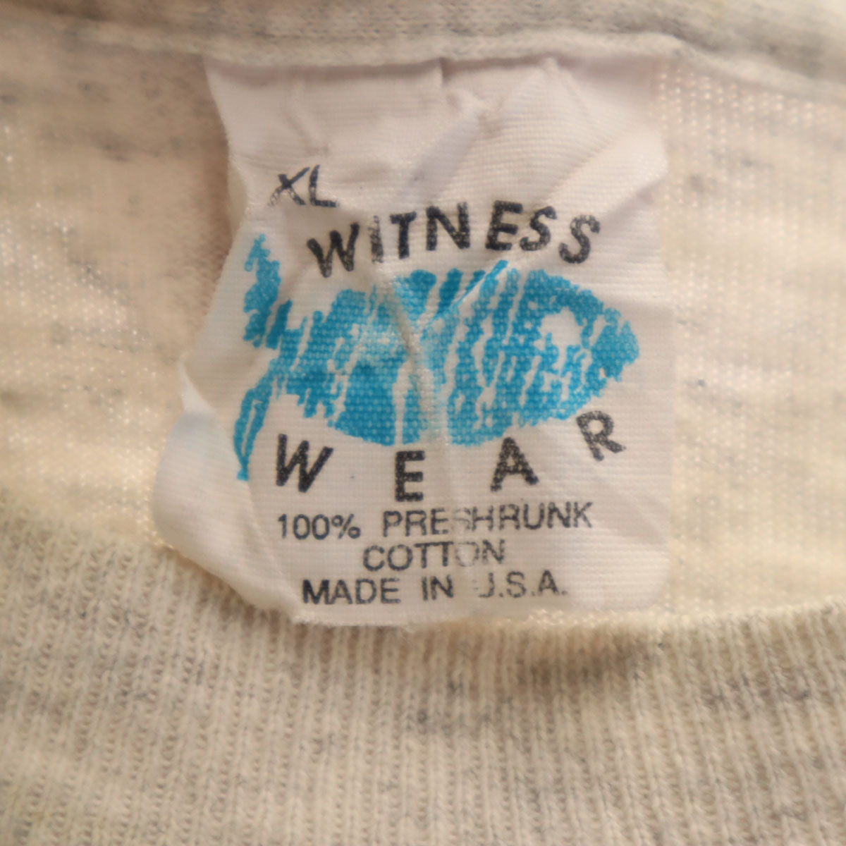 WITNESS 90s USA製 オールド HEVEN 半袖 Tシャツ XL グレー シングルステッチ メンズ