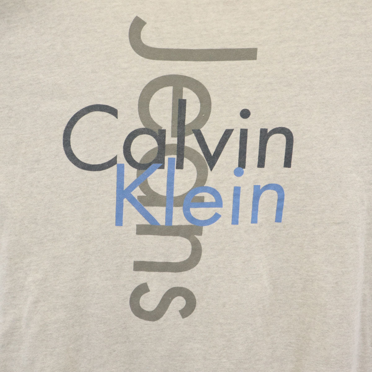 CK CALVIN KLEIN シーケーカルバンクライン 90s USA製 オールド 半袖 Tシャツ L グレー メンズ