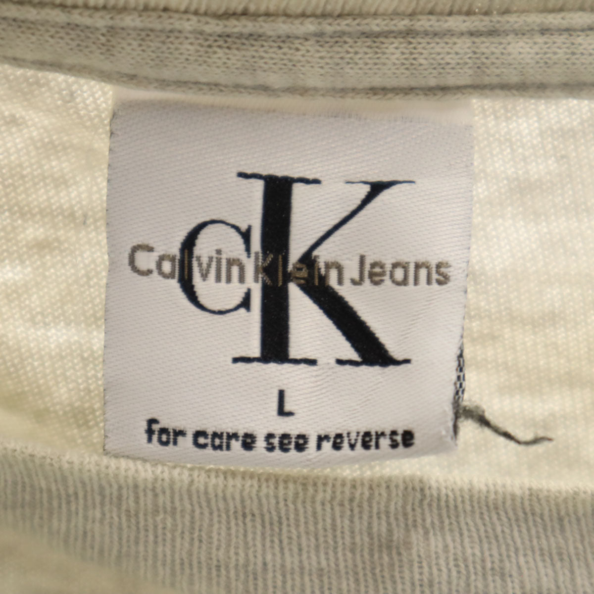 CK CALVIN KLEIN シーケーカルバンクライン 90s USA製 オールド 半袖 Tシャツ L グレー メンズ
