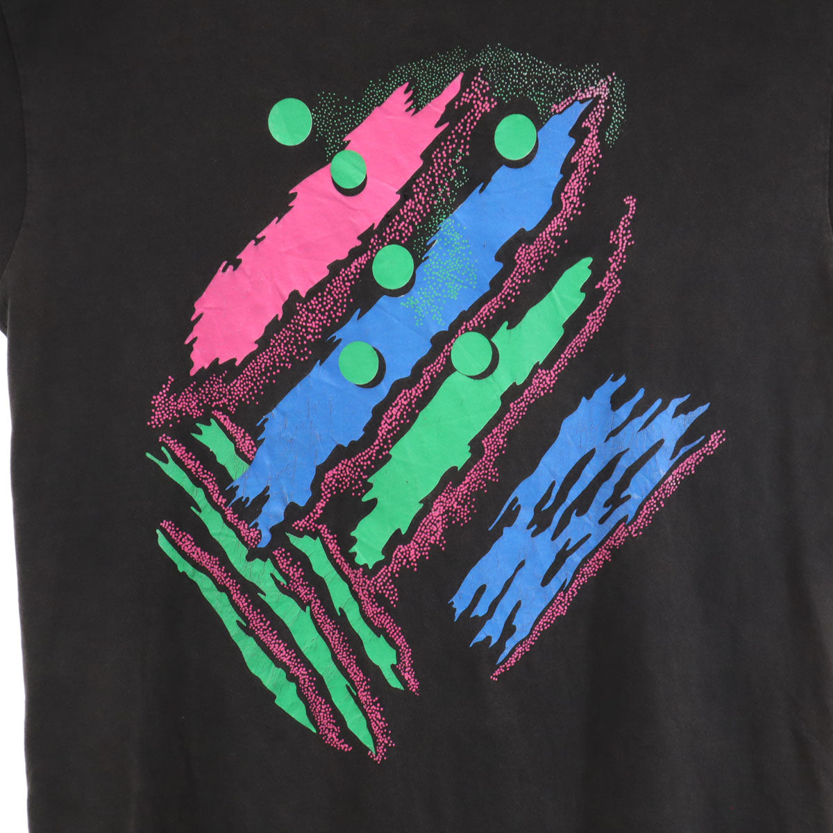 OLD オールド 90s プリント 半袖 Tシャツ ブラック シングルステッチ メンズ