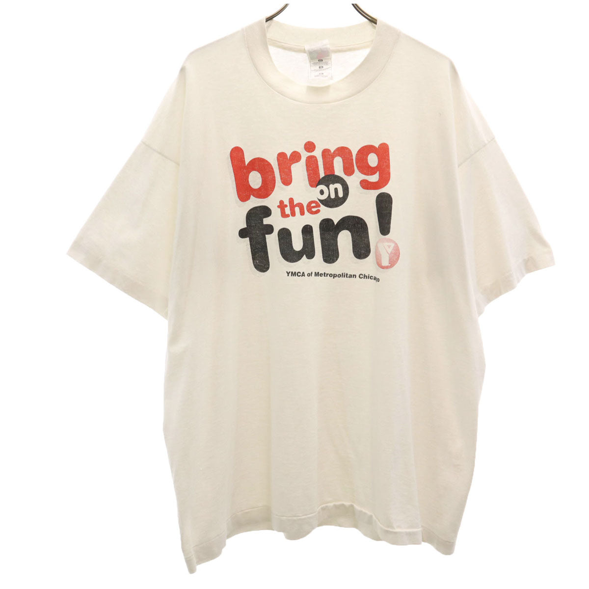 FRUIT OF THE LOOM BEST フルーツオブザルーム ベスト 90s オールド YMCA 半袖 Tシャツ XL ホワイト シングルステッチ 企業モノ メンズ