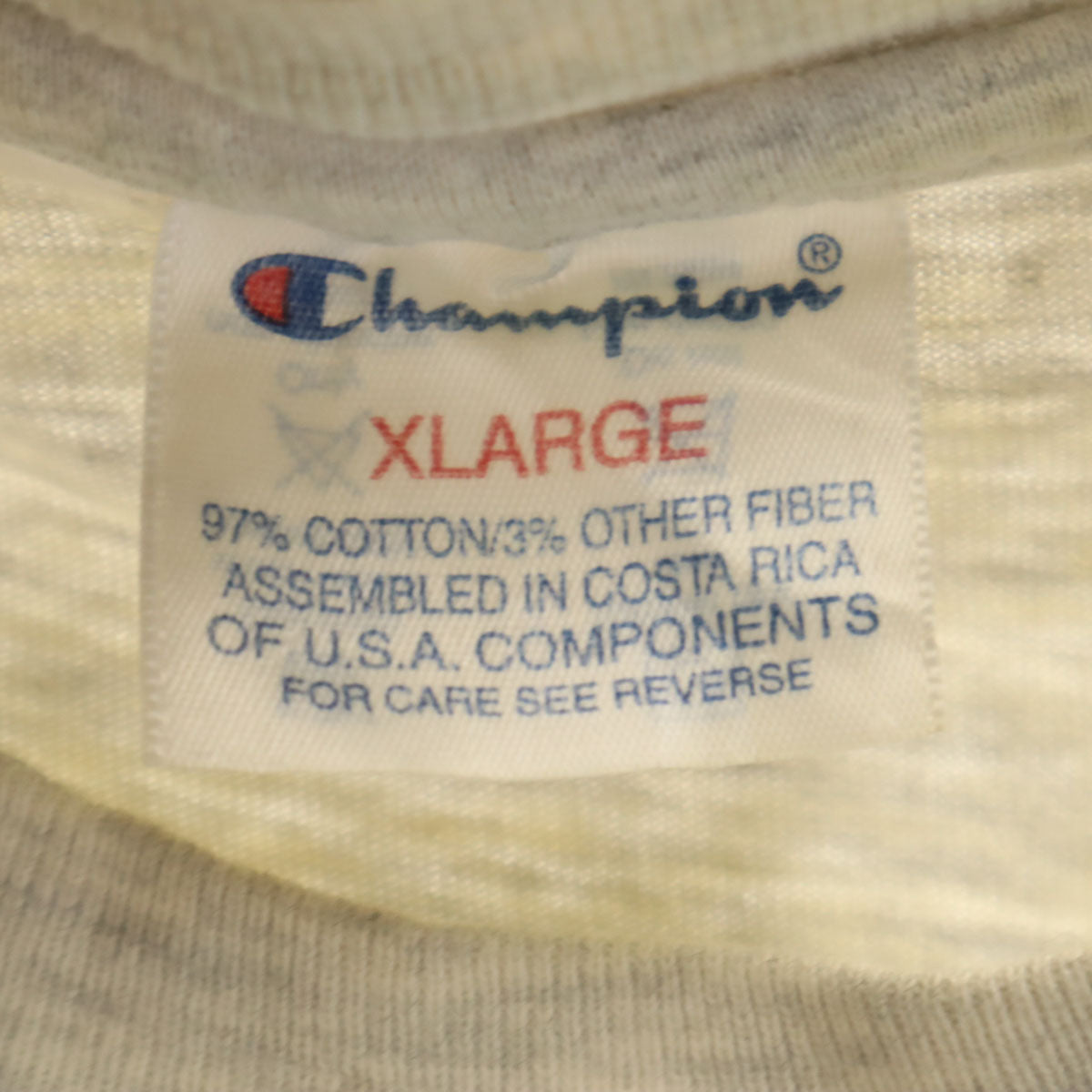 Champion チャンピオン 90s オールド カレッジ 半袖 Tシャツ XL グレー メンズ