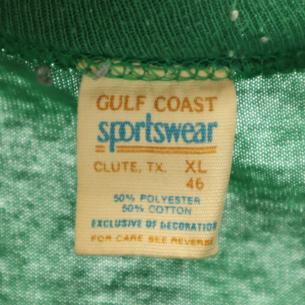GULF COAST sportswear 80s USA製 ヴィンテージ Rich McBride 半袖 Tシャツ XL グリーン リッチマクブライド メンズ
