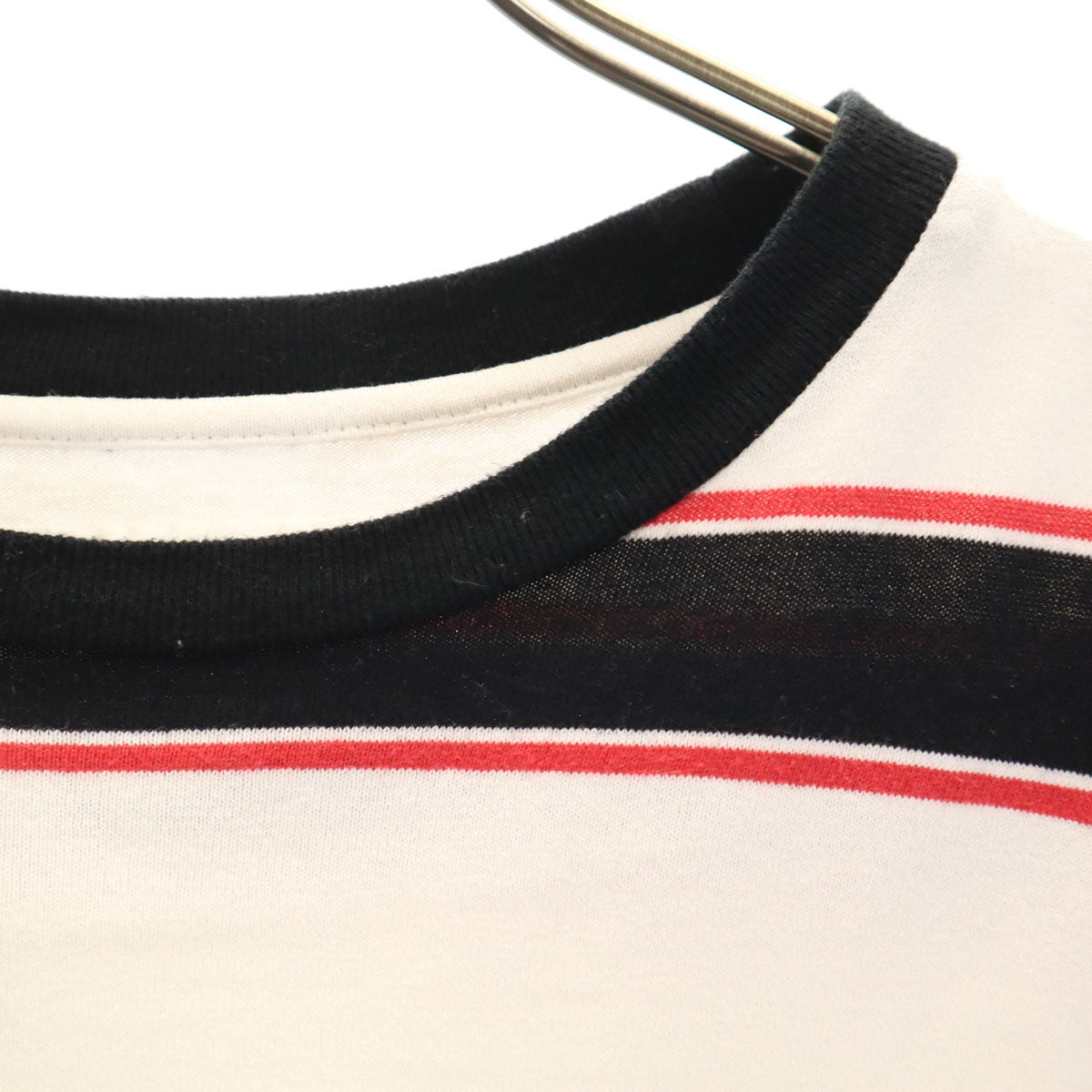 KIIT キート 日本製 ボーダー柄 長袖 Tシャツ ホワイト ロンT メンズ