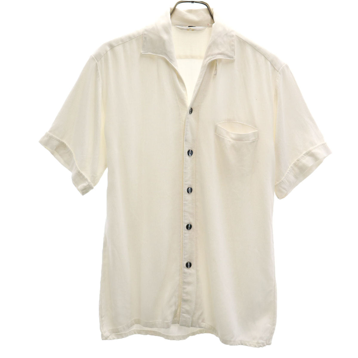 MR.JACK ミスタージャック 50s 60s ヴィンテージ イタリアンカラー 半袖 オープンカラーシャツ S ホワイト メンズ