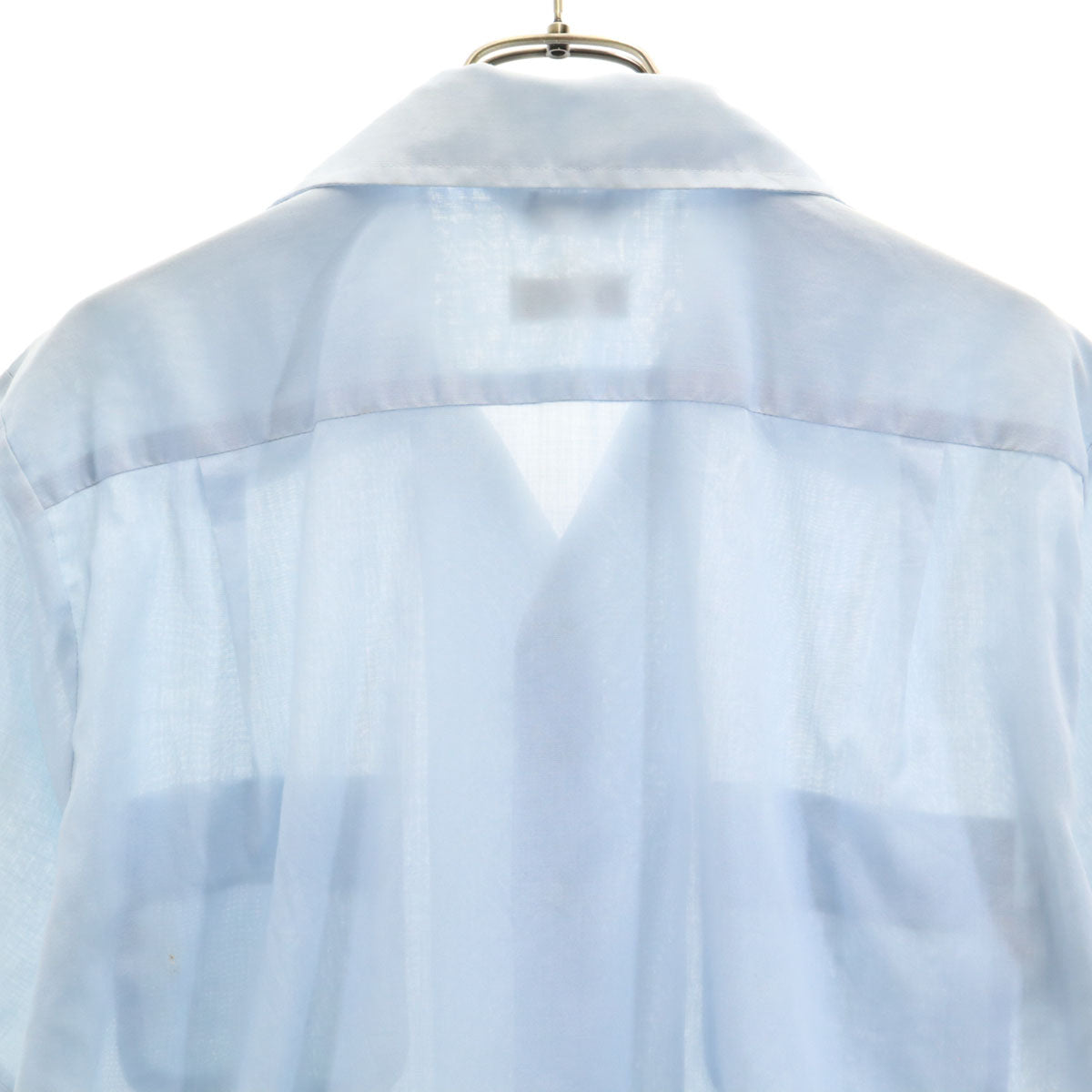 WR. California 70s ヴィンテージ 半袖 オープンカラーシャツ S 水色 メンズ