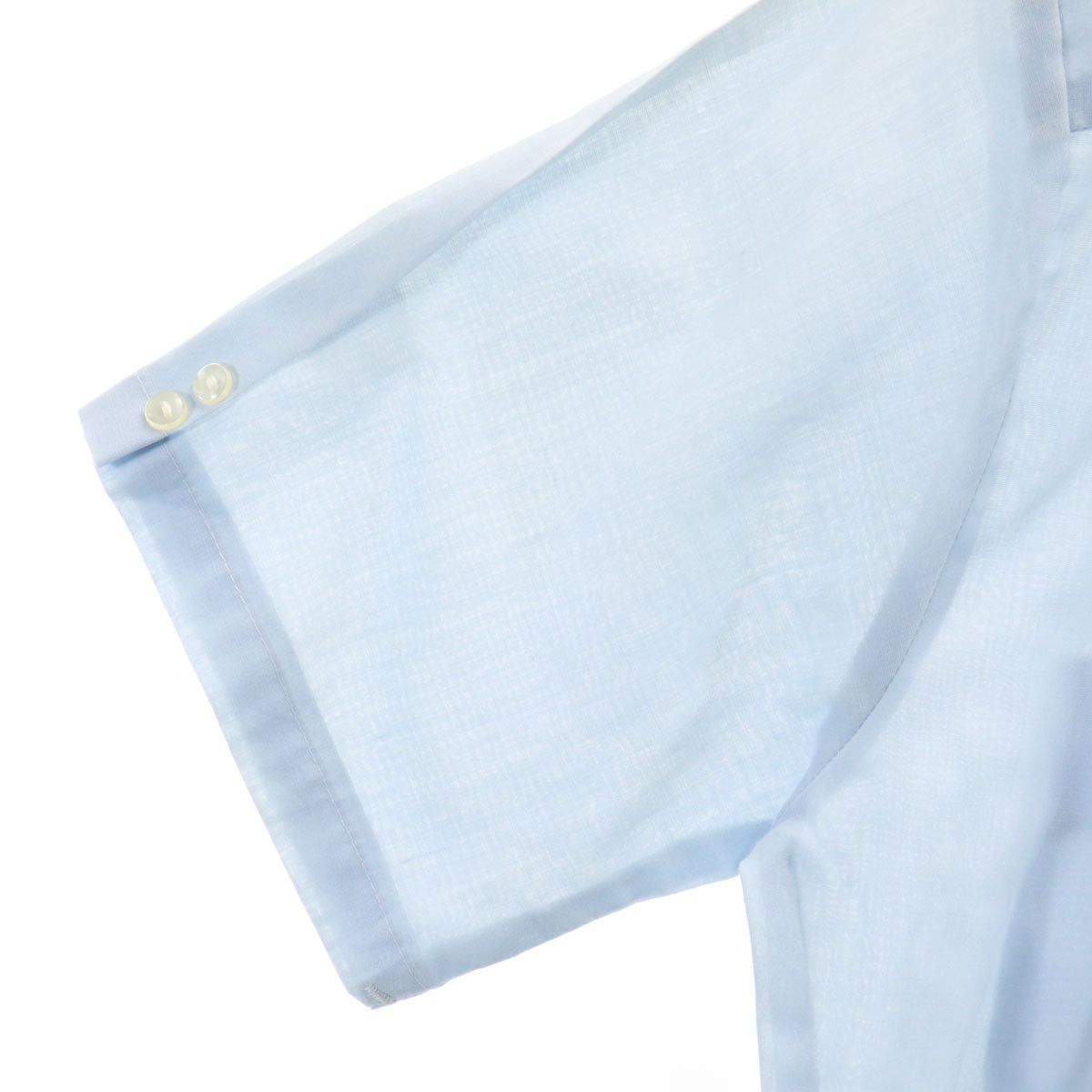 WR. California 70s ヴィンテージ 半袖 オープンカラーシャツ S 水色 メンズ