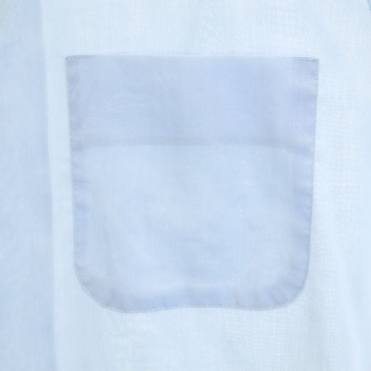 WR. California 70s ヴィンテージ 半袖 オープンカラーシャツ S 水色 メンズ