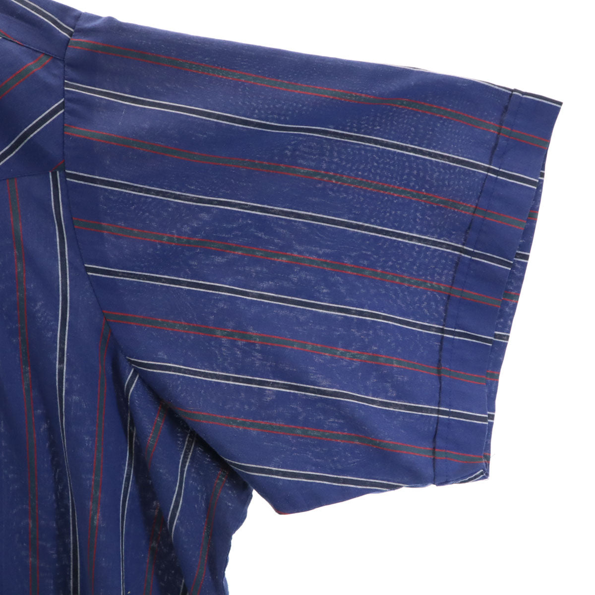 ELY CATTLEMAN エリーキャトルマン 80s ヴィンテージ ストライプ柄 半袖 ウエスタンシャツ 4X BIG ネイビー ビッグサイズ メンズ