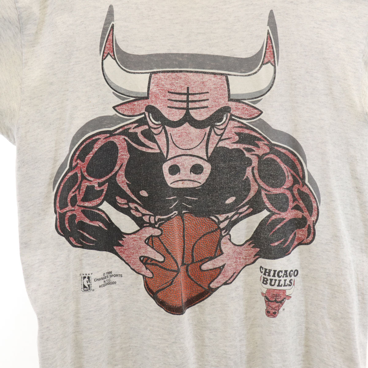 DELTA デルタ 90s USA製 オールド NBA シカゴ・ブルズ 半袖 Tシャツ L グレー Chicago Bulls シカゴブルス メンズ