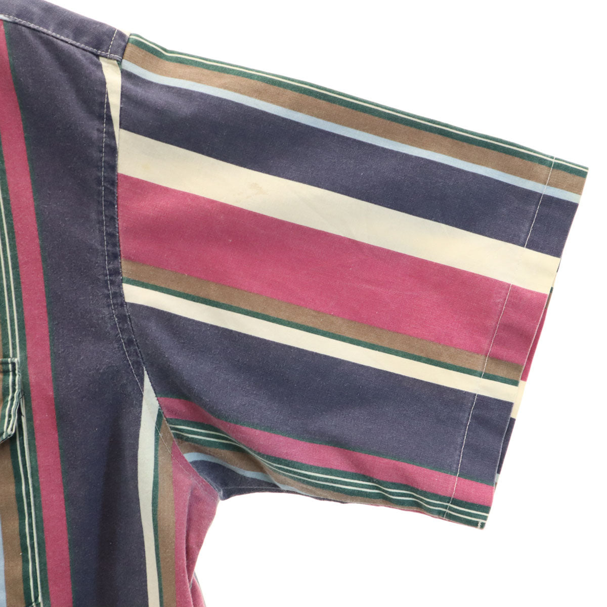 Wrangler ラングラー 90s オールド ストライプ柄 半袖 シャツ 17 ネイビー メンズ