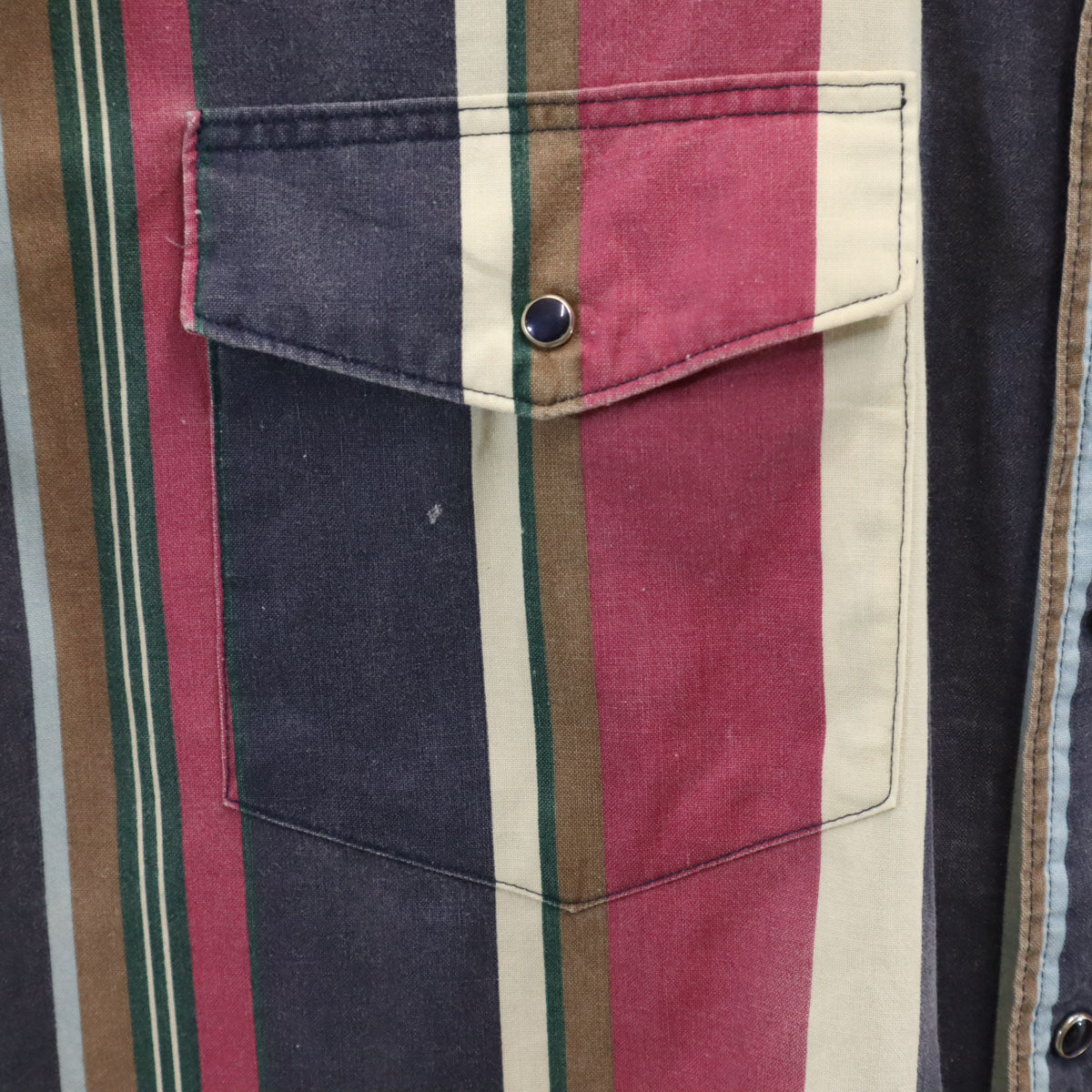 Wrangler ラングラー 90s オールド ストライプ柄 半袖 シャツ 17 ネイビー メンズ