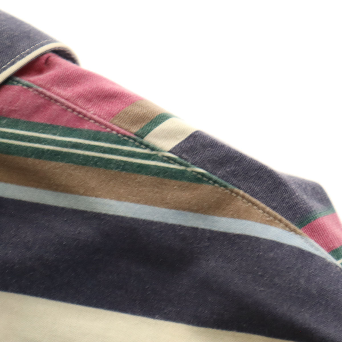 Wrangler ラングラー 90s オールド ストライプ柄 半袖 シャツ 17 ネイビー メンズ