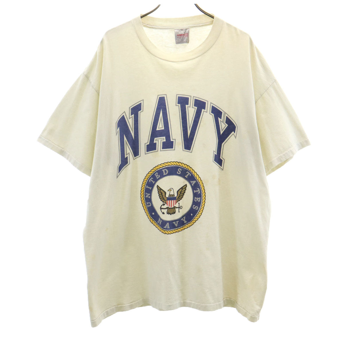 ONEITA オニータ 90s アメリカ海軍 オールド NAVY 半袖 Tシャツ XL アイボリー シングルステッチ アメリカ海軍 メンズ