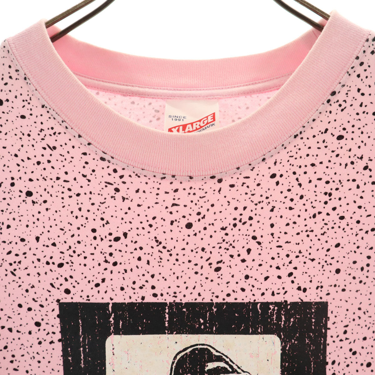 XLARGE エクストララージ 総柄 半袖 Tシャツ L ピンク メンズ