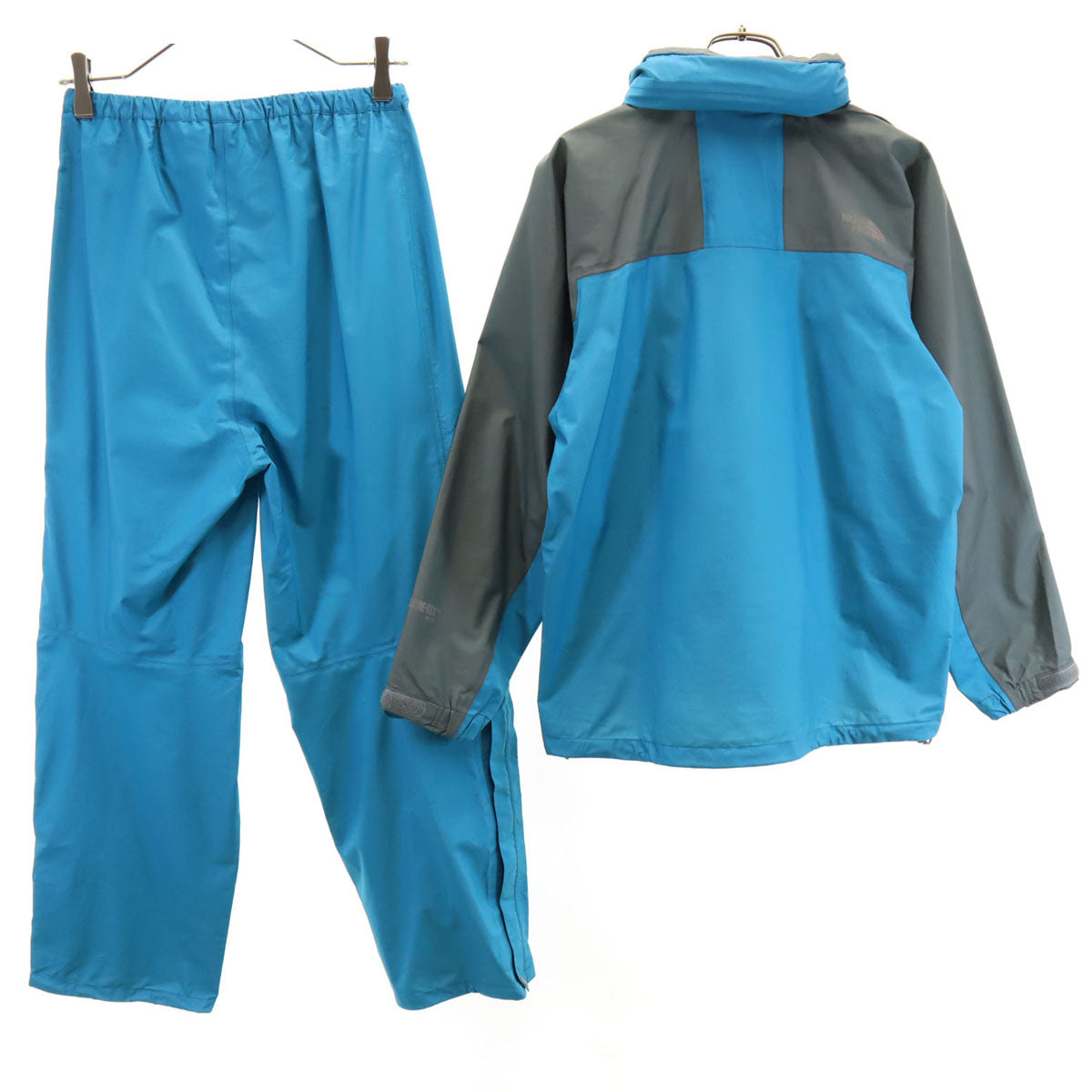 THE NORTH FACE ノースフェイス ゴアテックス レインジャケット 上下 セットアップ S 水色 アウトドア NPW10505 収納袋付き レディース