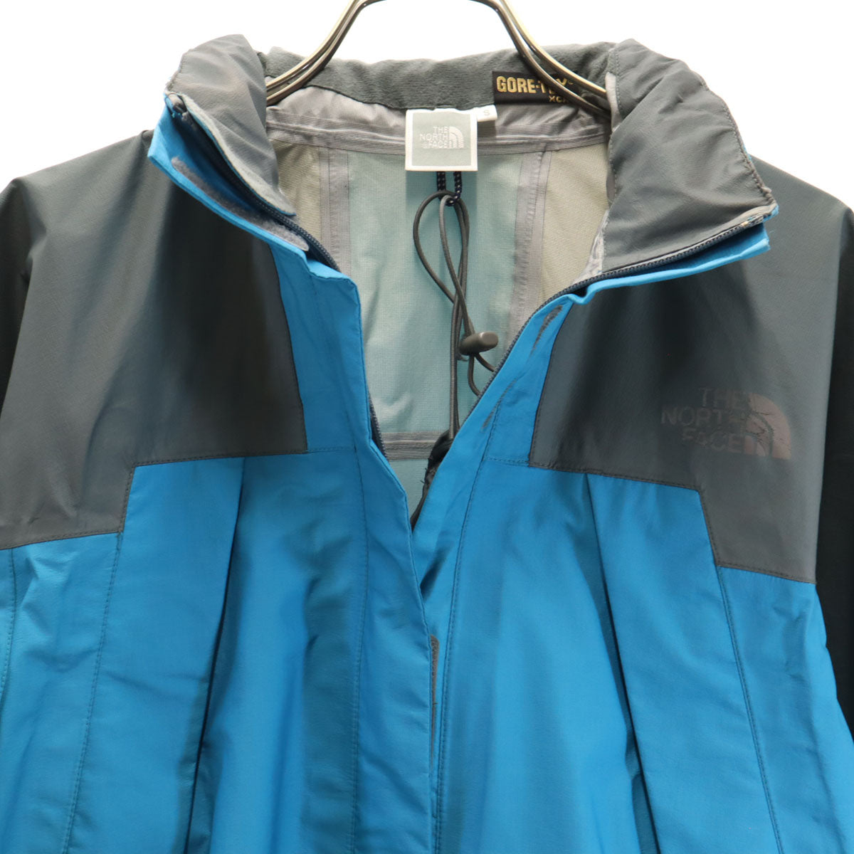 THE NORTH FACE ノースフェイス ゴアテックス レインジャケット 上下 セットアップ S 水色 アウトドア NPW10505 収納袋付き レディース