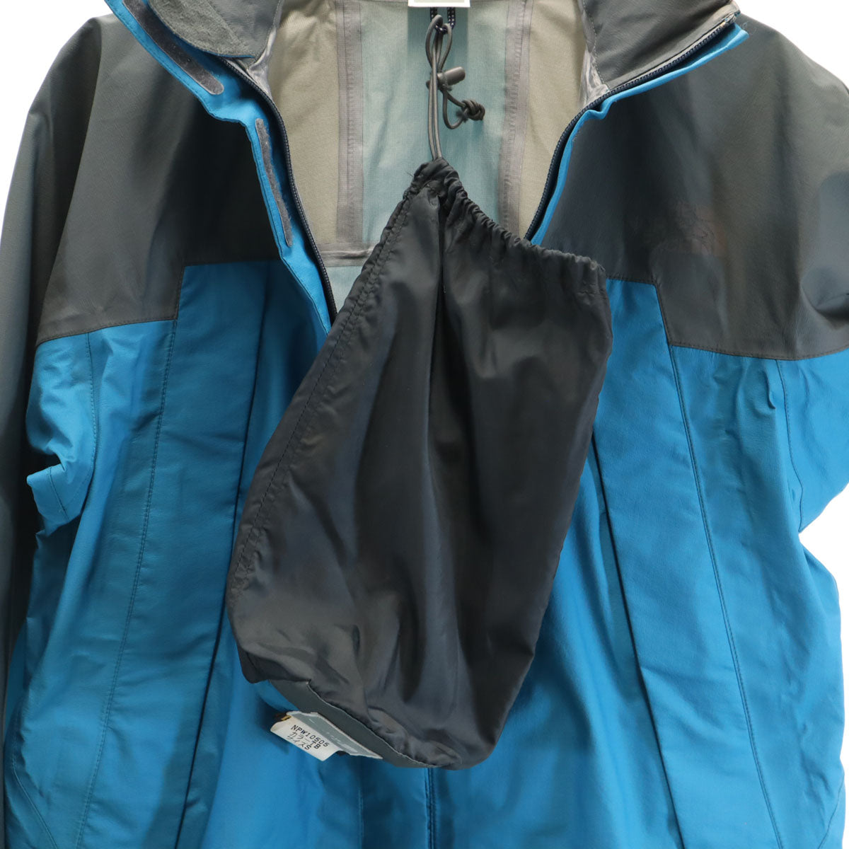 THE NORTH FACE ノースフェイス ゴアテックス レインジャケット 上下 セットアップ S 水色 アウトドア NPW10505 収納袋付き レディース