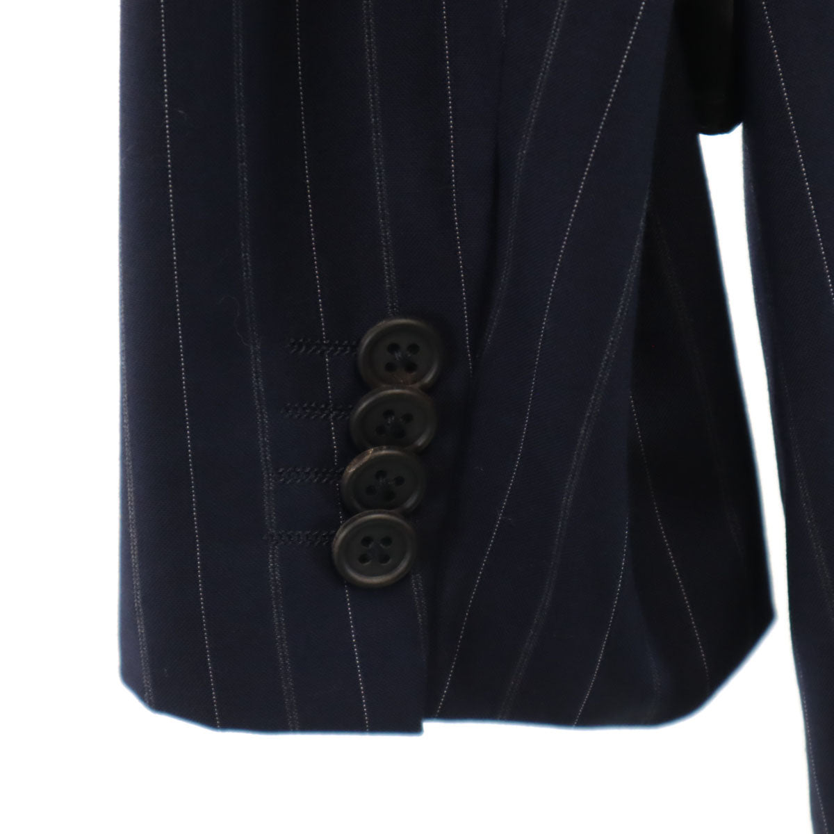 Paul Smith LONDON ポールスミスロンドン 日本製 ストライプ柄 ロロピアーナ生地 スーツ 上下 セットアップ M ネイビー メンズ