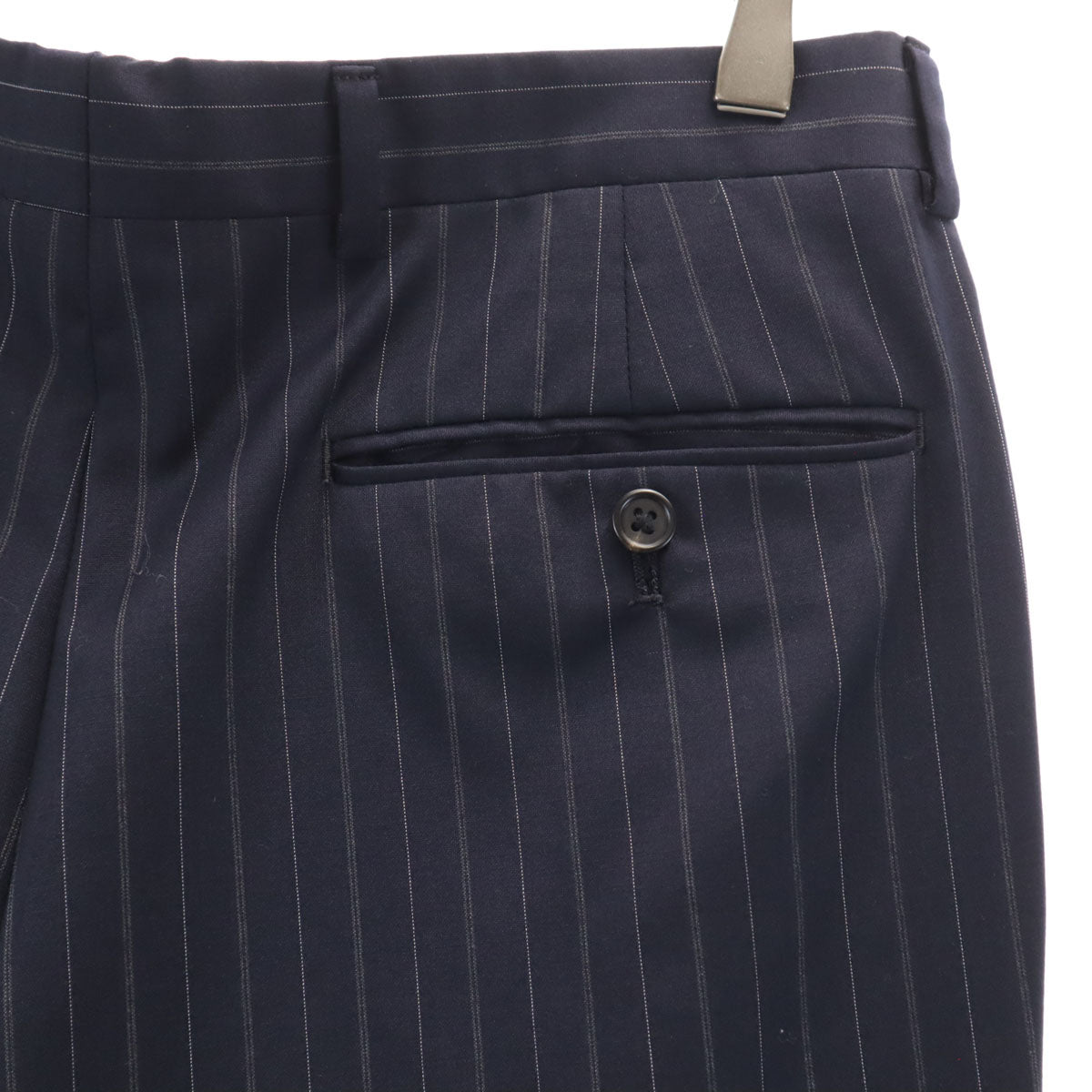 Paul Smith LONDON ポールスミスロンドン 日本製 ストライプ柄 ロロピアーナ生地 スーツ 上下 セットアップ M ネイビー メンズ