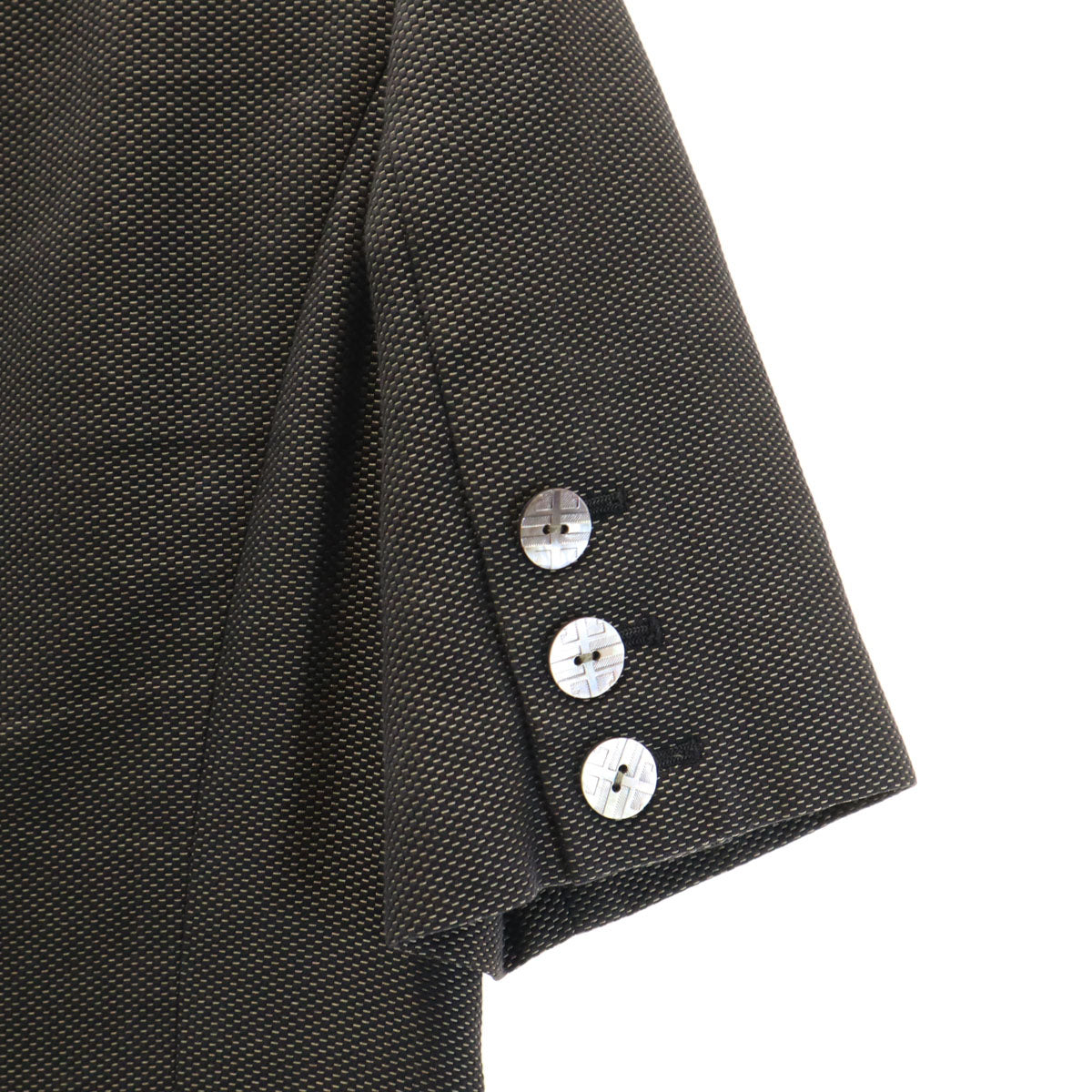 GIVENCHY ジバンシィ 90s オールド 半袖 ダブルブレスト スカートスーツ 上下 セットアップ 38 ブラック系 レディース