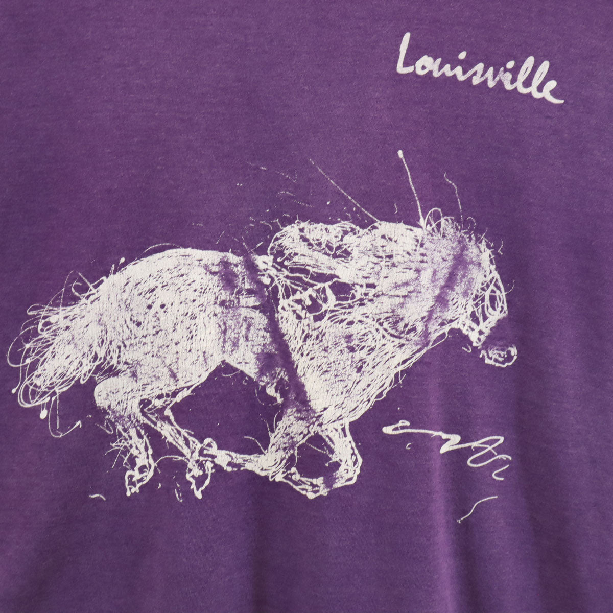 SCREEN STARS BEST スクリーンスターズベスト 90s USA製 オールド ホース プリント 半袖 Tシャツ XL パープル シングルステッチ 馬 アニマル柄 メンズ