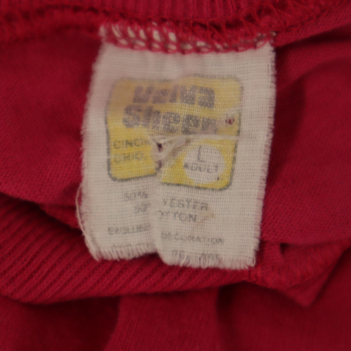 Velva Sheen ベルバシーン 70s 80s USA製 ヴィンテージ Washington D.C. 半袖 Tシャツ L ピンク メンズ