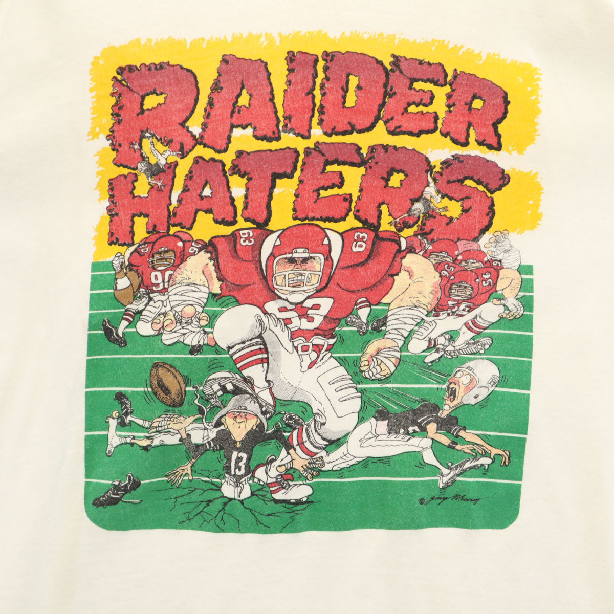Hanes ヘインズ 80s 90s USA製 オールド アメリカンフットボール RIDER HATERS 半袖 Tシャツ XL ホワイト シングルステッチ BEEFY-T メンズ
