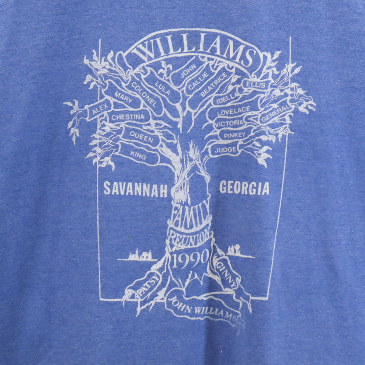 SCREEN STARS BEST スクリーンスターズベスト 90s USA製 オールド ツリー プリント 半袖 Tシャツ XXL ブルー シングルステッチ ビッグサイズ メンズ