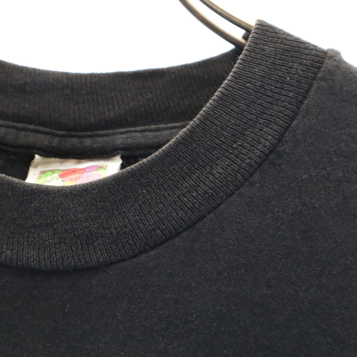 FRUIT OF THE LOOM フルーツオブザルーム 00s オールド バックプリント 宇宙 半袖 Tシャツ S ブラック シングルステッチ メンズ