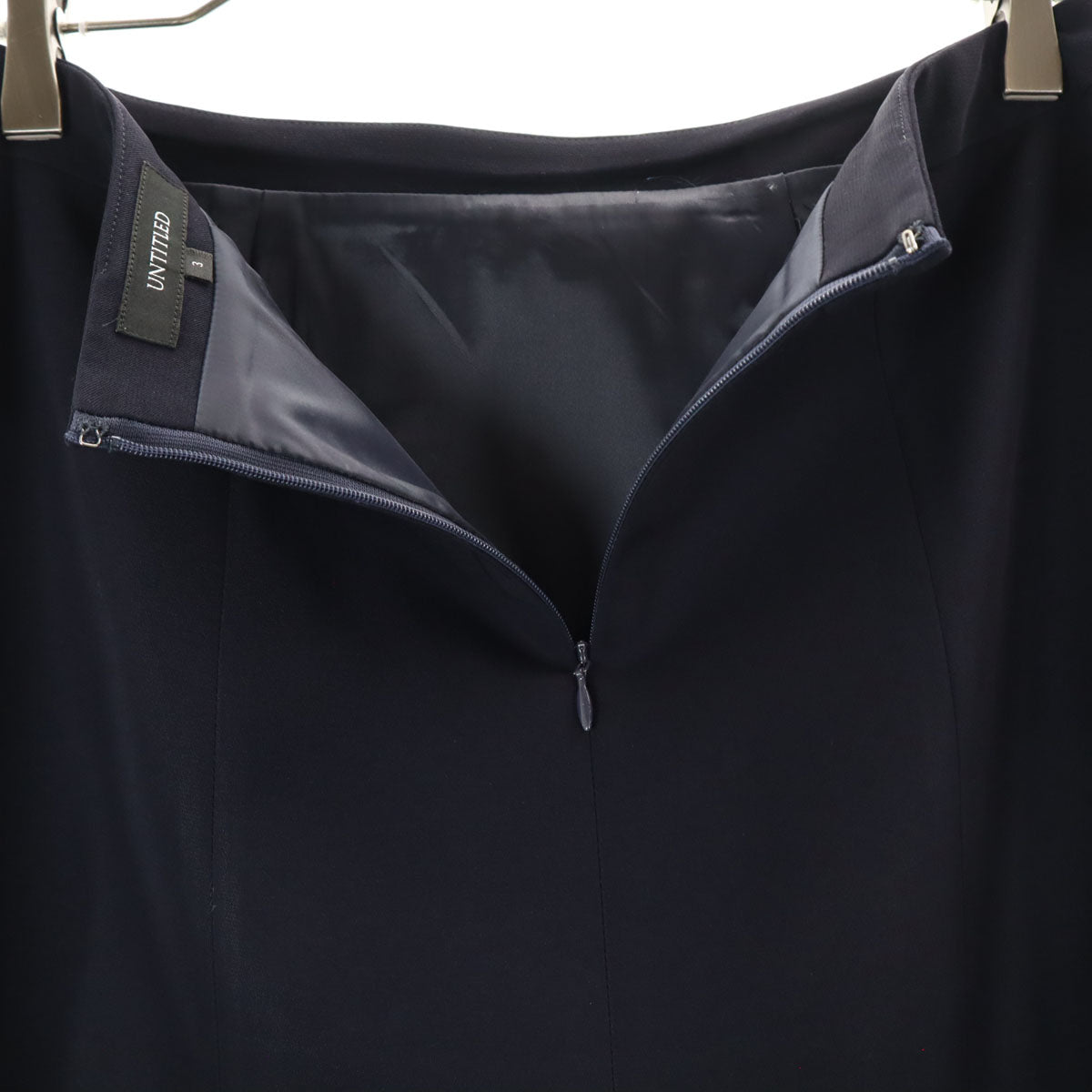 UNTITLED アンタイトル 日本製 スカートスーツ 上下 セットアップ 2 ネイビー レディース