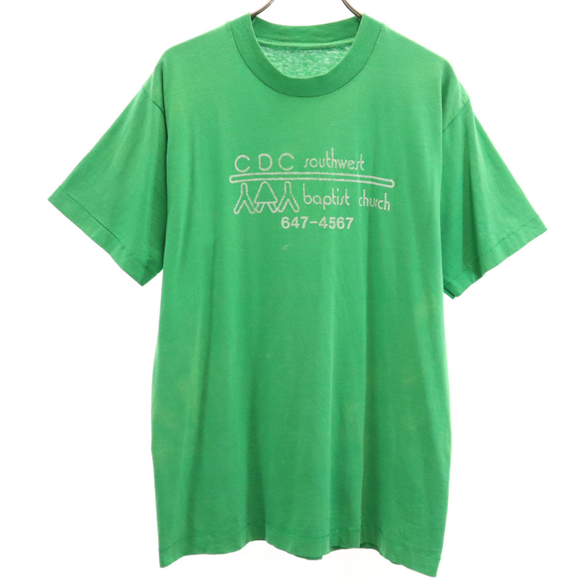 OLD オールド 80s 90s 半袖 Tシャツ グリーン系 シングルステッチ メンズ