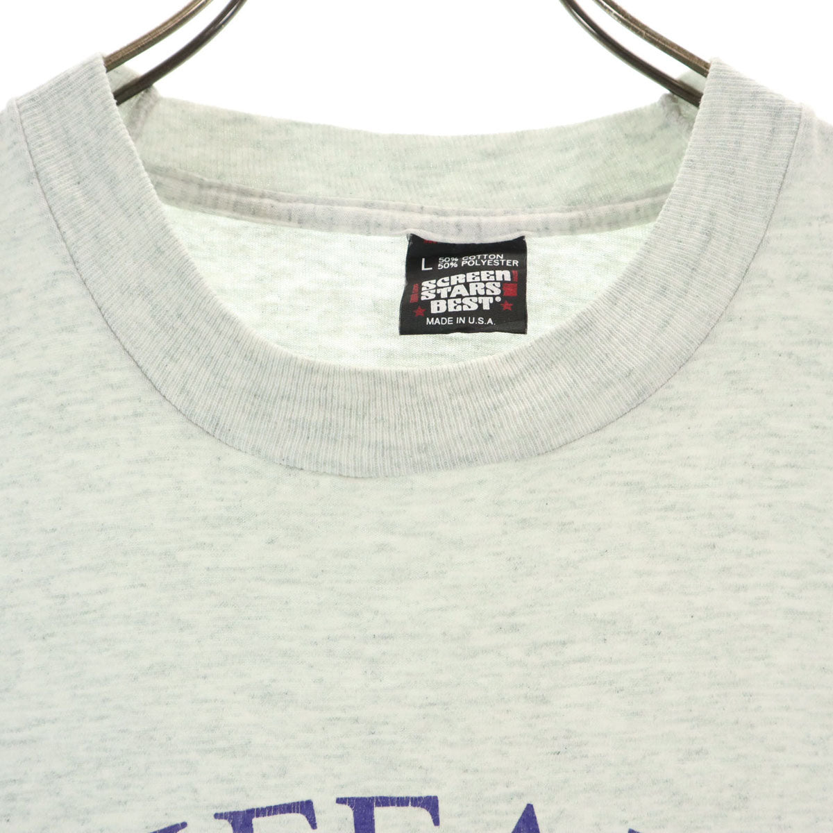 SCREEN STARS BEST スクリーンスターズベスト 90s USA製 オールド 半袖 Tシャツ L グレー系 シングルステッチ メンズ