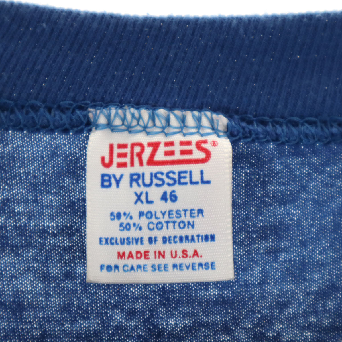 JERZEES ジャージーズ 80s USA製 ヴィンテージ 半袖 Tシャツ XL ブルー メンズ