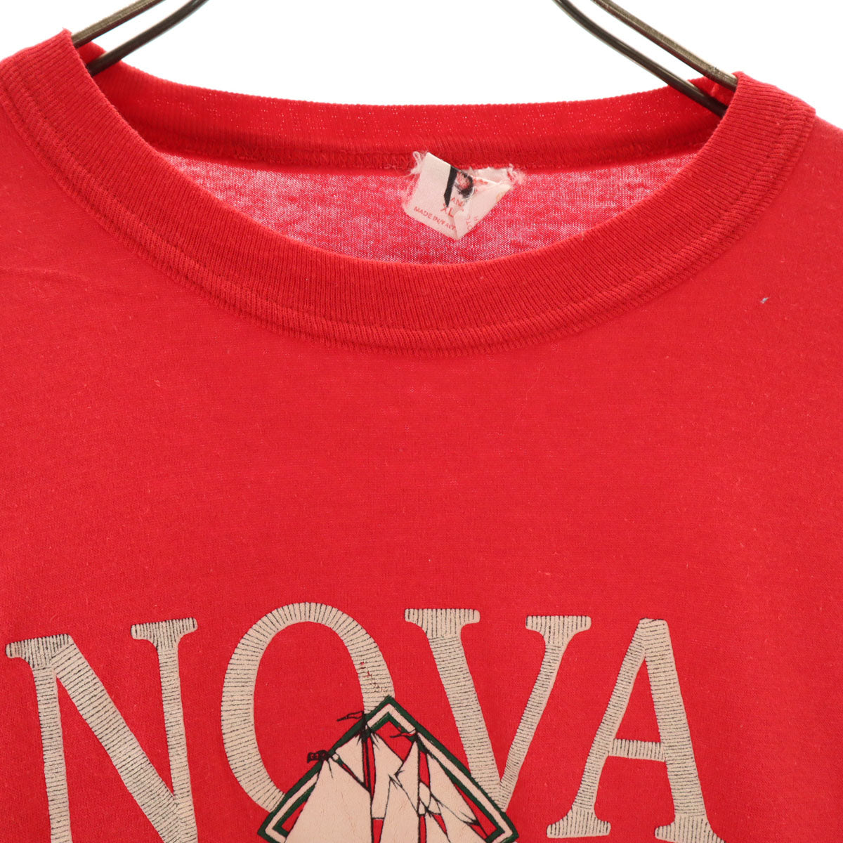 80s 90s カナダ製 オールド 半袖 Tシャツ XL レッド シングルステッチ メンズ