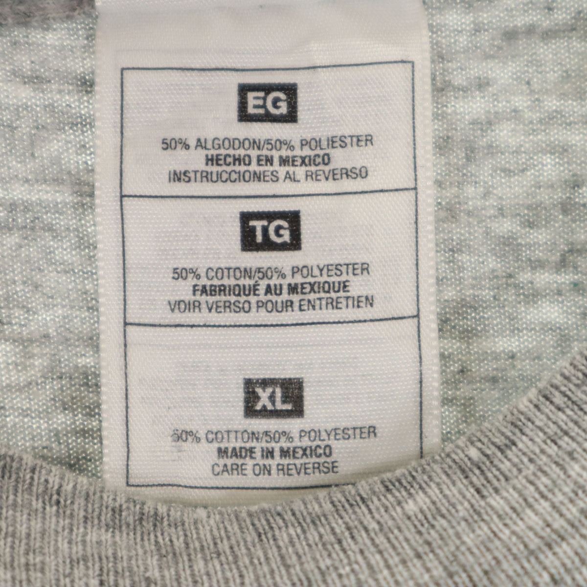 FRUIT OF THE LOOM フルーツオブザルーム 90s メキシコ製 半袖 Tシャツ XL グレー シングルステッチ メンズ