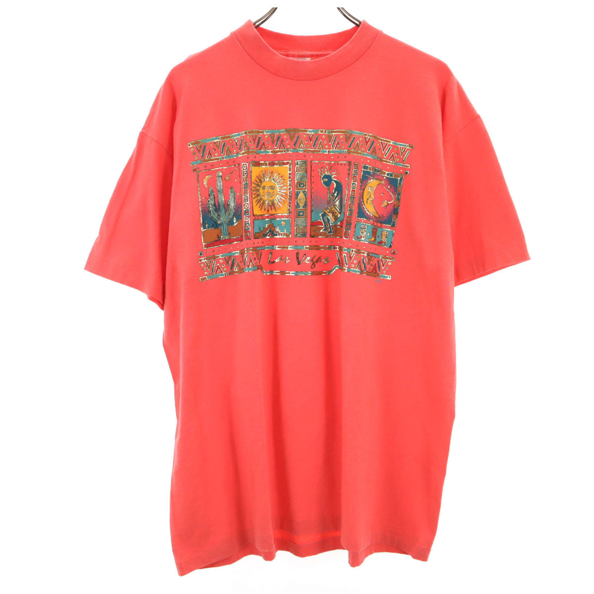 P.S.I ピーエスアイ 90s PRINTED SPORTS WEAR オールド USA製 半袖 Tシャツ XL ピンク系 シングルステッチ メンズ