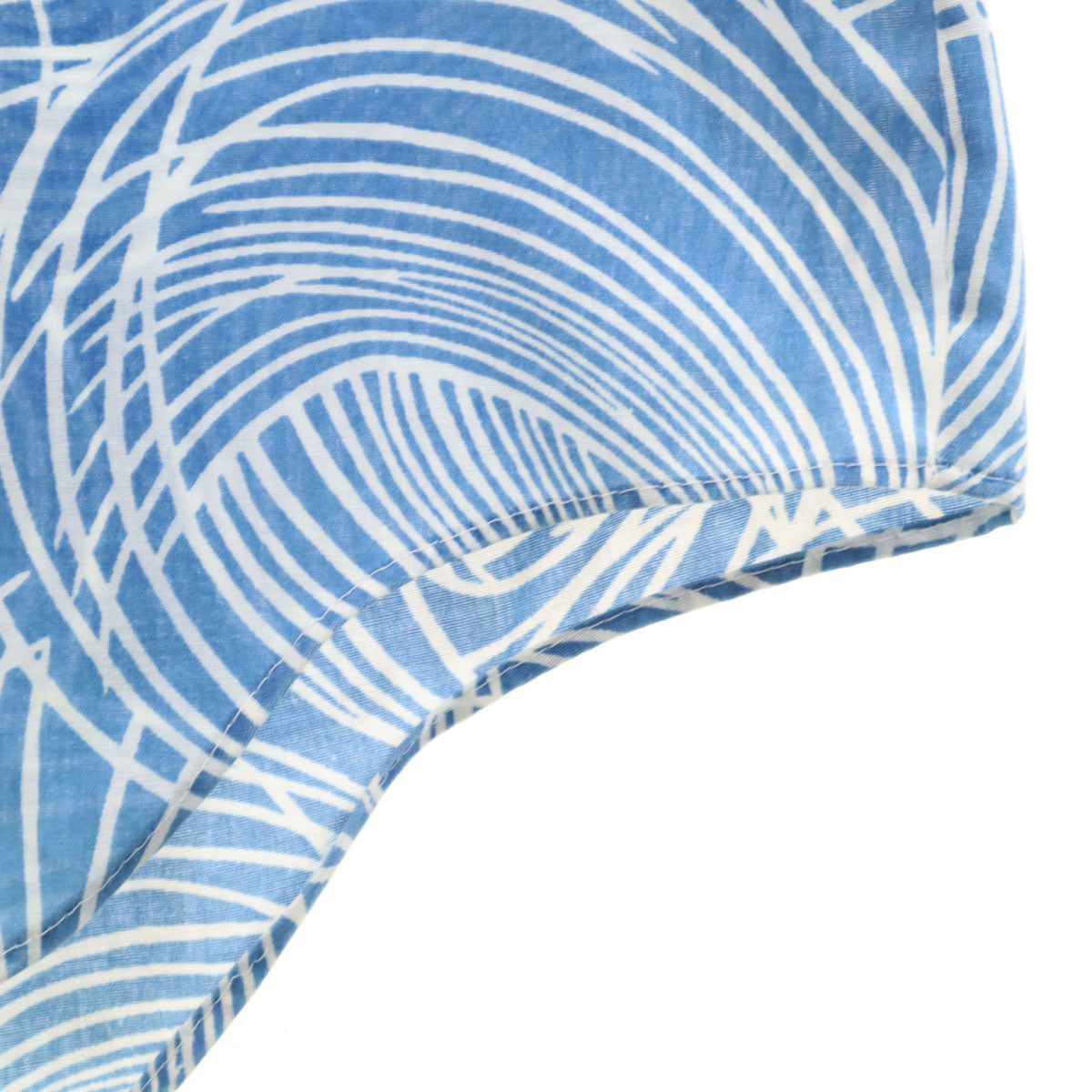 THE CUSTOM SPORT 70s カナダ製 ヴィンテージ 総柄 半袖 アロハシャツ S ブルー メンズ