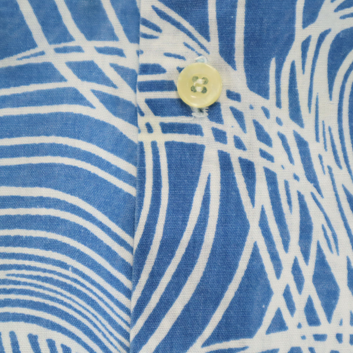 THE CUSTOM SPORT 70s カナダ製 ヴィンテージ 総柄 半袖 アロハシャツ S ブルー メンズ