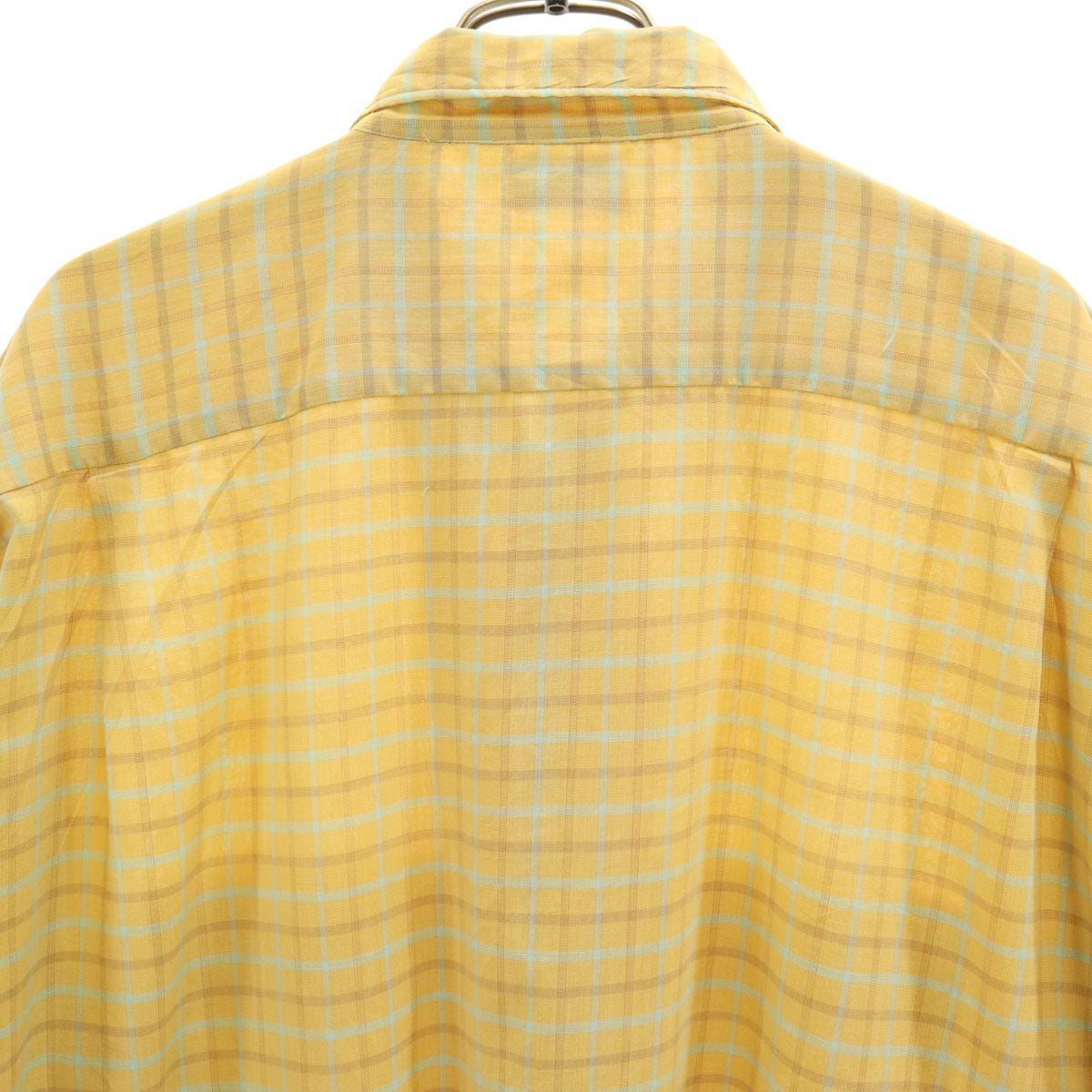 Stephens 60s ヴィンテージ チェック柄 半袖 シャツ XL イエロー系 メンズ