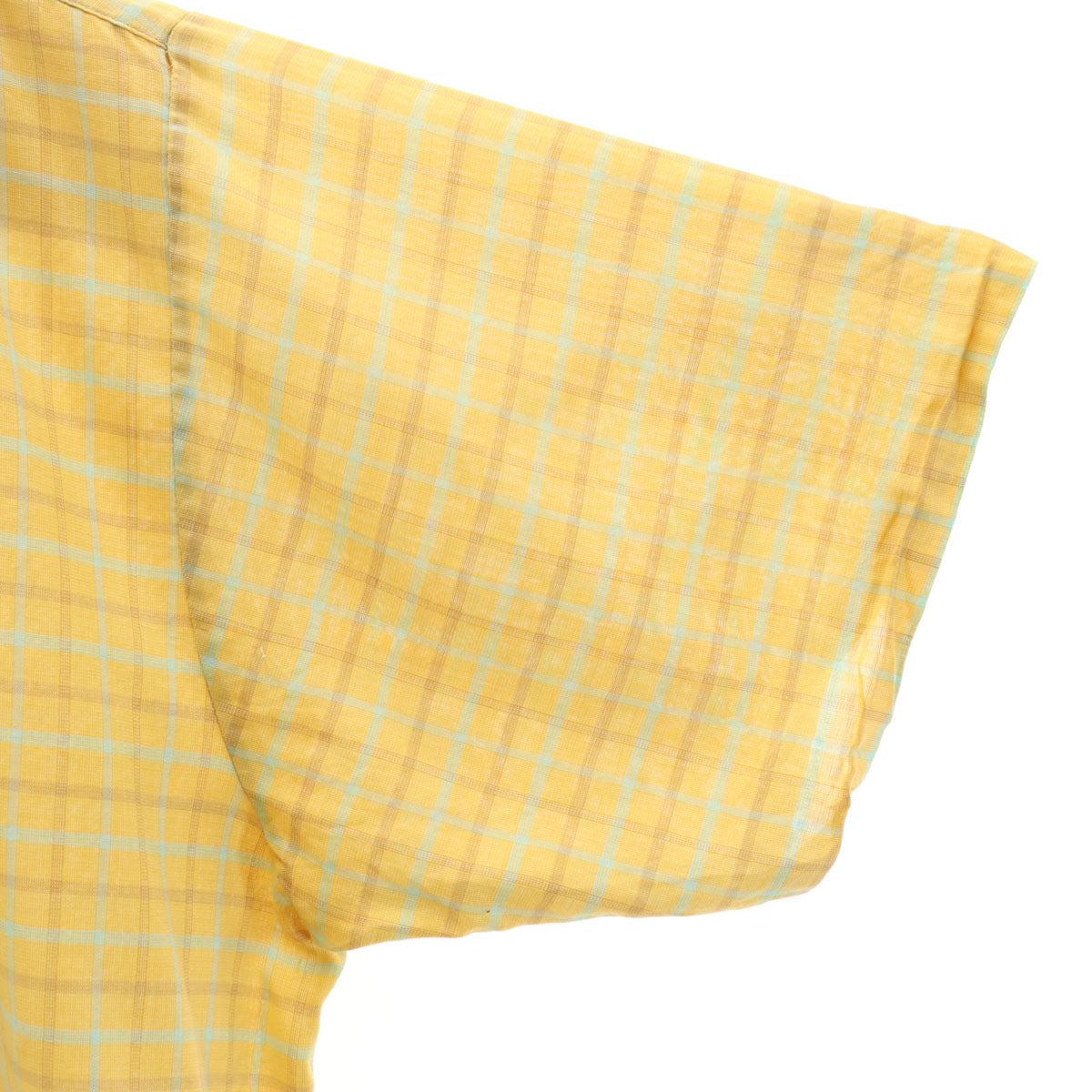 Stephens 60s ヴィンテージ チェック柄 半袖 シャツ XL イエロー系 メンズ