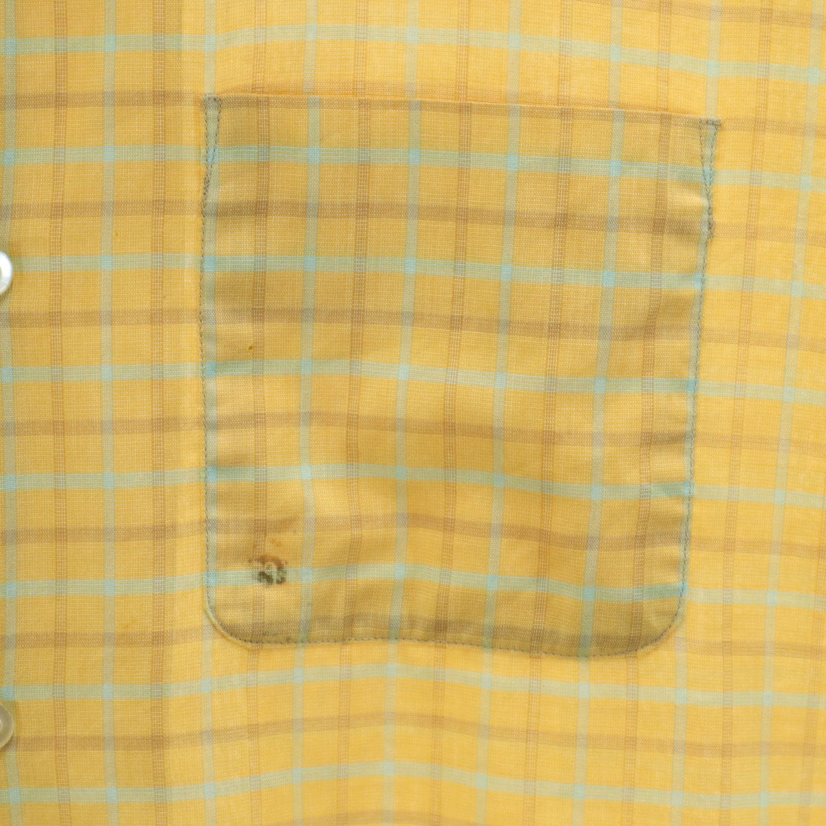 Stephens 60s ヴィンテージ チェック柄 半袖 シャツ XL イエロー系 メンズ