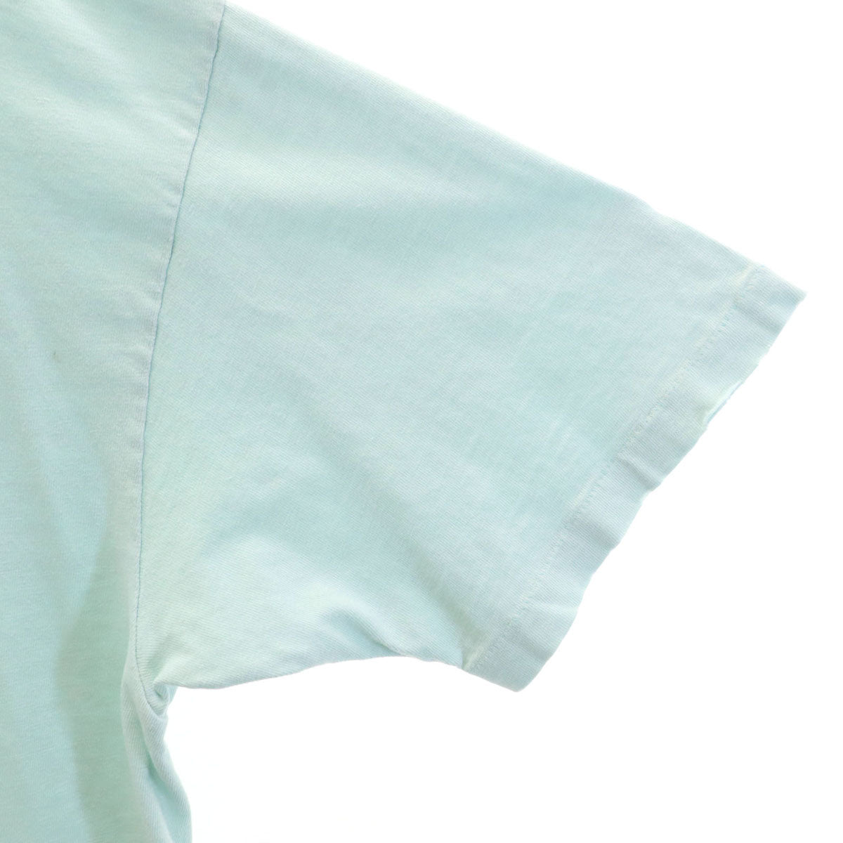 Hanes ヘインズ 80s 90s USA製 オールド 鉄道プリント 半袖 Tシャツ XL ミント系 シングルステッチ BEEFY-T メンズ