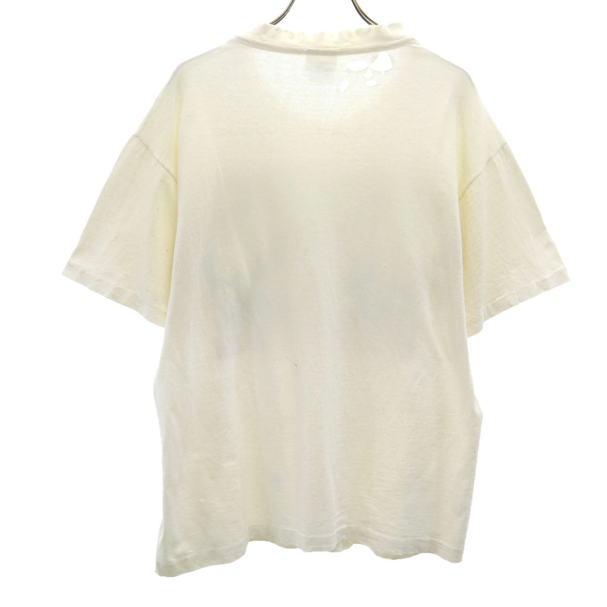 Human-i-Tees 90s USA製 オールド ヒューマンアイ パンダ プリント 半袖 Tシャツ M アイボリー シングルステッチ アニマル柄 メンズ