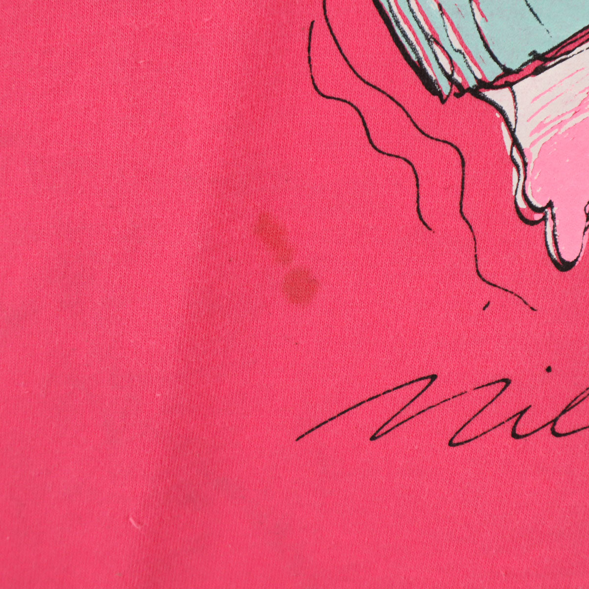 SIGNAL SPORTS シグナルスポーツ 90s USA製 オールド 牛 プリント 半袖 Tシャツ L マゼンタピンク シングルステッチ メンズ