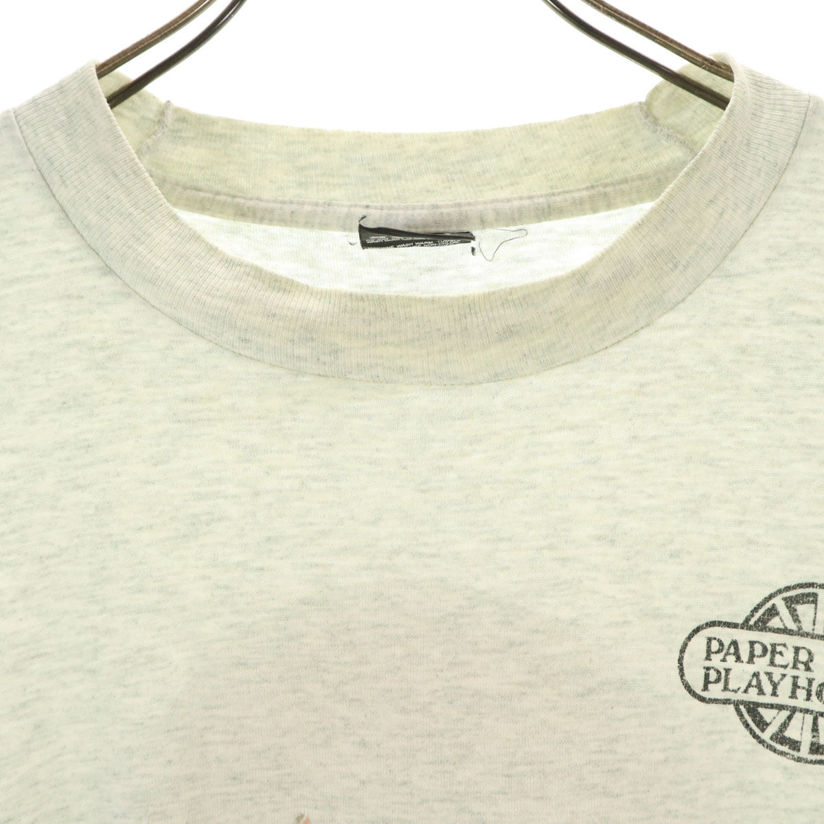 FRUIT OF THE LOOM BEST フルーツオブザルーム ベスト 90s USA製 オールド バックプリント BASH 半袖 Tシャツ XL グレー シングルステッチ 企業モノ メンズ