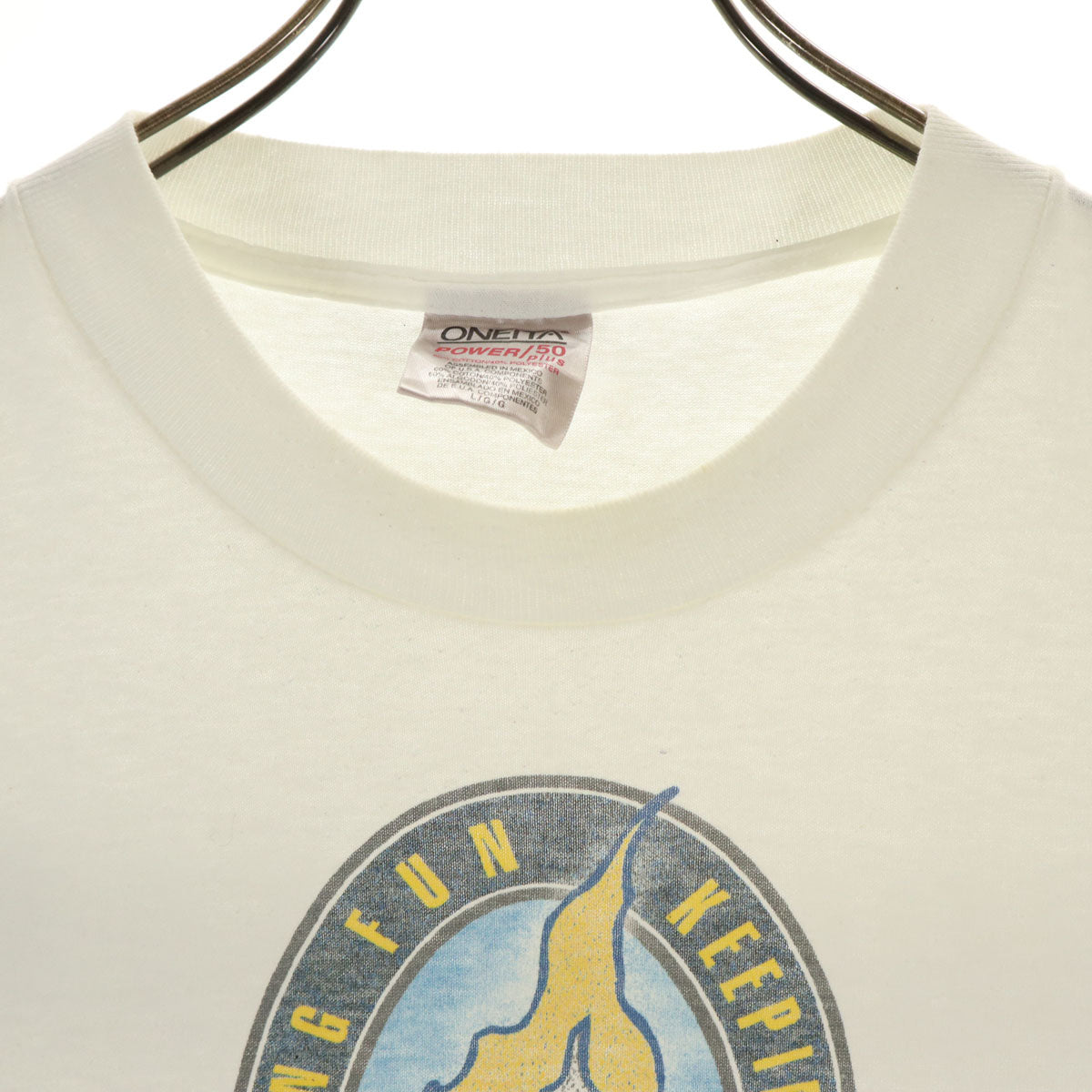 ONEITA オニータ 90s オールド 1998年 シニアオリンピック ボランティア 半袖 Tシャツ L ホワイト シングルステッチ メンズ