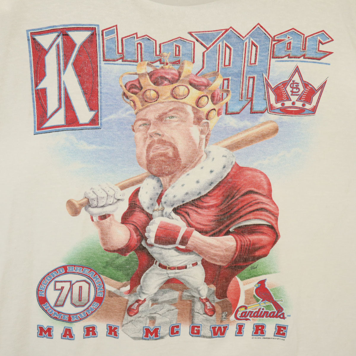 STARTER スターター 90s オールド MLB セントルイス・カージナルス マーク・マグワイア 半袖 Tシャツ XXL ホワイト 野球 ベースボール ビッグサイズ メンズ