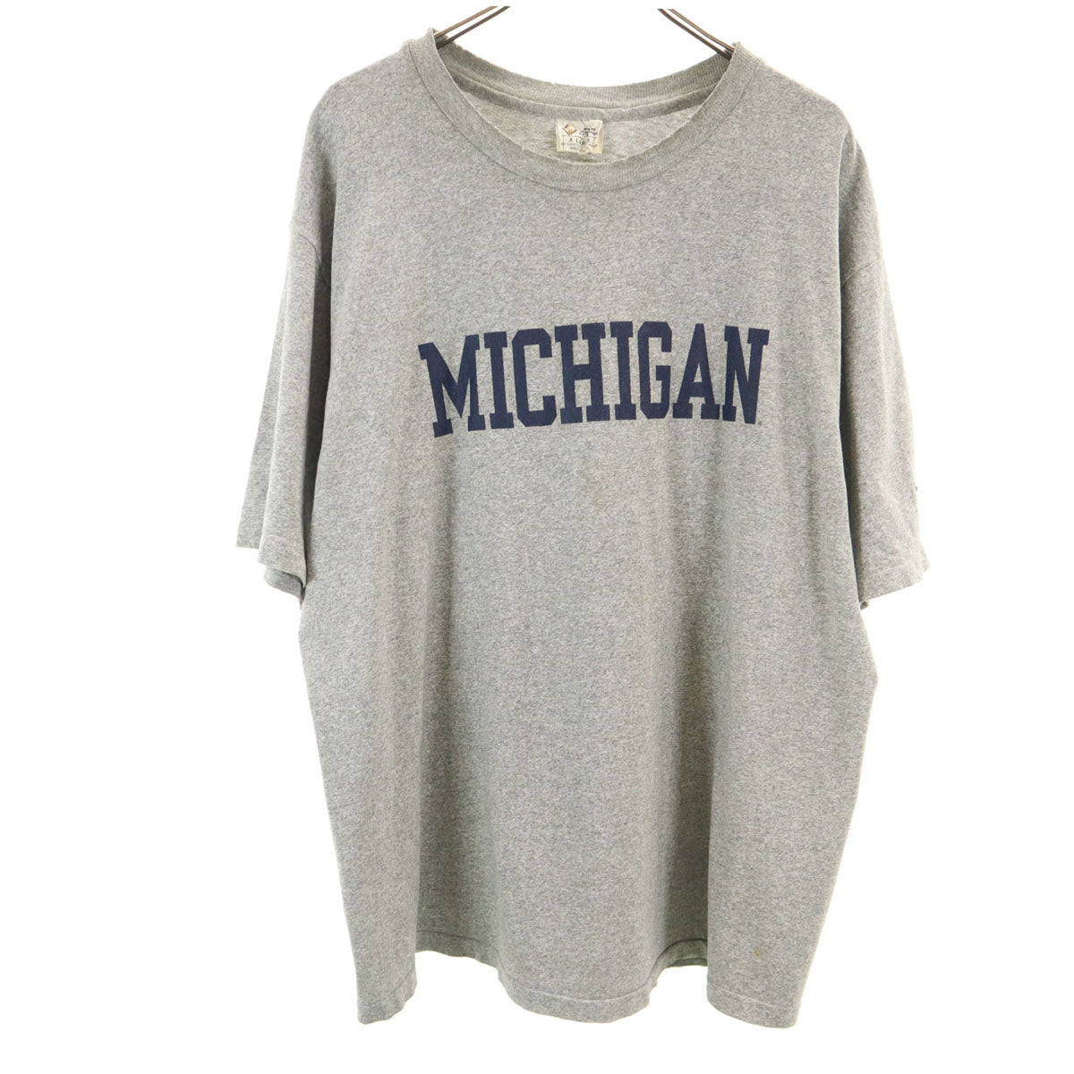 The Cotton Exchange ザコットンエクスチェンジ 90s USA製 オールド ミシガン 半袖 Tシャツ XL グレー シングルステッチ メンズ