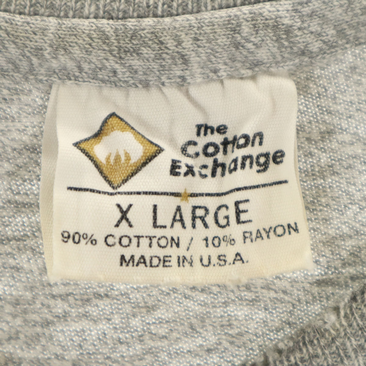 The Cotton Exchange ザコットンエクスチェンジ 90s USA製 オールド ミシガン 半袖 Tシャツ XL グレー シングルステッチ メンズ